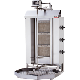 Gas Shawarma Machine Pro (Motor on Top - 3 Heaters) - With Safety Valve