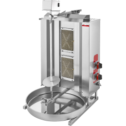 Gas Shawarma Machine (Motor on Top - 2 Heaters) - With Safety Valve