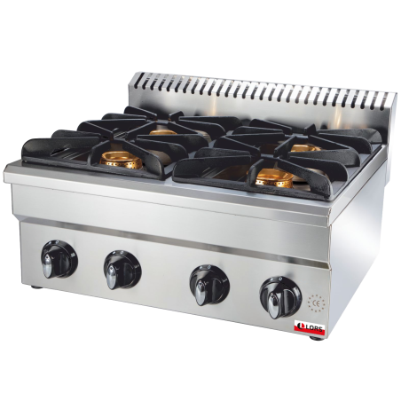4 Burner Counter Top Cooker Pro with Gas (With Safety Valve)