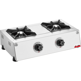 2 Burner Counter Top Cooker with Gas (With Safety Valve)