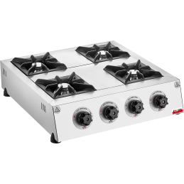 4 Burner Counter Top Cooker with Gas (With Safety Valve)