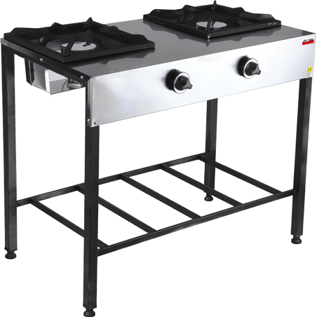 2 Burner Cooker Gas with Legs (With Safety Valve)