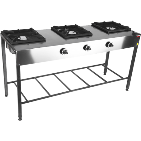 3 Burner Cooker Gas with Legs (With Safety Valve)